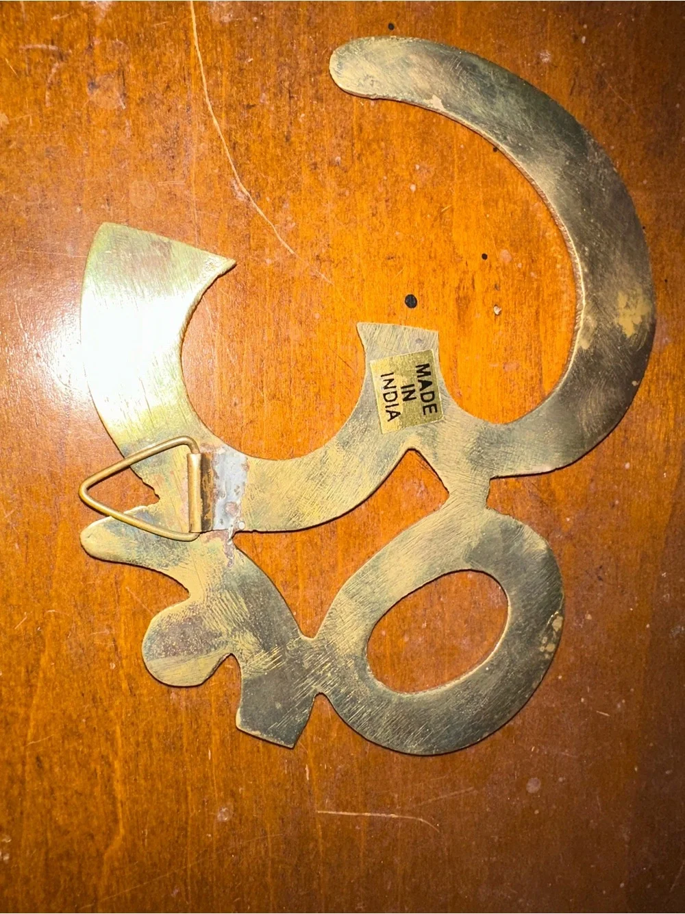Solid Brass Om Wall Accent Home Wall Decor Sacred Om Brass Made in India